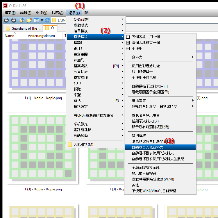檔案總管中是否有選項可以單獨展開資料夾